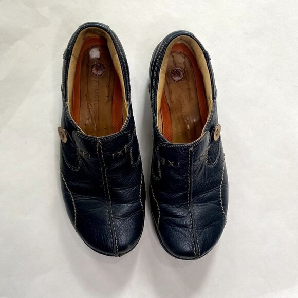 Clarks Un.Loop Unstructured Leather Slip On Shoes 9.5 - Picture 2 of 10